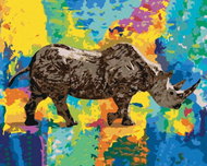 Zuty - Painting by Numbers - Rhino, 40X50 Cm, Canvas - Painting by Numbers