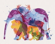 Zuty - Painting by Numbers - Elephant, Deer, Lion and Rabbit, 40X50 Cm, Canvas - Painting by Numbers