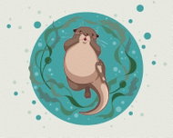 Zuty - Painting by Numbers - Merry Otter Ii, 80X100 Cm, Canvas - Painting by Numbers