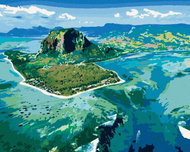 Zuty - Painting by Numbers - Mauritius Island, 80X100 Cm, Canvas+Frame - Painting by Numbers