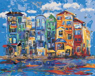 Zuty - Painting by Numbers - Amsterdam After Rain, 40X50 Cm, Canvas+Frame - Painting by Numbers