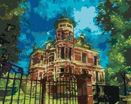 Zuty - Painting by Numbers - Antique Red Villa in Amsterdam, 40X50 Cm, Canvas+Frame - Painting by Numbers