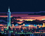 Zuty - Painting by Numbers - Beautiful Night City, 40X50 Cm, Canvas - Painting by Numbers