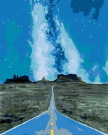 Zuty - Painting by Numbers - Grand Canyon With Galaxy, 80X100 Cm, Canvas+Frame - Painting by Numbers