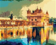 Zuty – Maľovanie Podľa Čísel – Zlatý Chrám Pri Amritsare V Indii, 80 × 100 cm, Plátno + Rám - Maľovanie podľa čísel