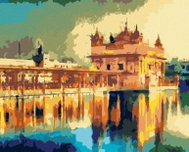 Zuty - Painting By Numbers - Golden Temple At Amritsar In India, 40X50 Cm, Canvas - Painting by Numbers