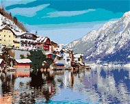 Zuty - Painting by Numbers - Hallstatt At Lake In The Alps, 80X100 Cm, Canvas+Frame - Painting by Numbers
