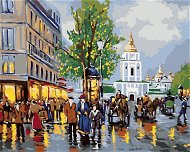 Zuty - Painting by Numbers - Old Kiev, 80X100 Cm, Canvas+Frame - Painting by Numbers