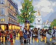 Zuty - Painting by Numbers - Old Kiev, 40X50 Cm, Canvas+Frame - Painting by Numbers