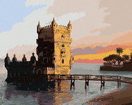 Zuty - Painting by Numbers - Tower in Lisbon, 40X50 Cm, Canvas+Frame - Painting by Numbers