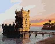 Zuty - Painting by Numbers - Tower in Lisbon, 40X50 Cm, Canvas - Painting by Numbers