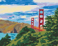 Zuty - Painting by Numbers - San Francisco, 40X50 Cm, Canvas+Frame - Painting by Numbers
