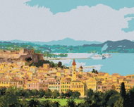 Zuty - Painting by Numbers - Corfu In Greece, 40X50 Cm, Canvas - Painting by Numbers