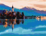 Zuty - Painting by Numbers - Bled Lakes in Slovenia, 80X100 Cm, Canvas+Frame - Painting by Numbers