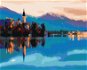 Zuty - Painting by Numbers - Bled Lakes in Slovenia, 80X100 Cm, Canvas+Frame - Painting by Numbers