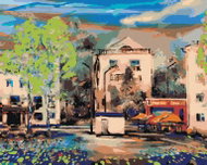 Zuty - Painting By Numbers - Main Street In Novosibirsk, 80X100 Cm, Canvas+Frame - Painting by Numbers