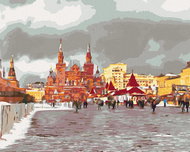 Zuty - Painting by Numbers - Red Square In Moscow, 40X50 Cm, Canvas - Painting by Numbers
