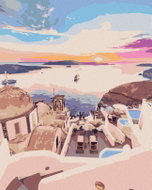 Zuty - Painting by Numbers - Colorful Santorini, 80X100 Cm, Canvas - Painting by Numbers