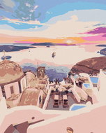 Zuty - Painting by Numbers - Colorful Santorini, 40X50 Cm, Canvas+Frame - Painting by Numbers
