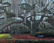 Zuty - Painting By Numbers - Huge Tree In The Park (Robert Johnson), 80X100 Cm, Canvas - Painting by Numbers