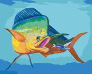 Zuty - Painting by Numbers - Big and Small Fish (Robert Johnson), 80X100 Cm, Canvas - Painting by Numbers