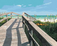 Zuty - Painting by Numbers - Bridge to the Beach (Robert Johnson), 40X50 Cm, Canvas - Painting by Numbers
