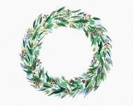 Zuty - Painting by Numbers - Wreath of Winter Greenery (Alexandria Gilbert), 80X100 Cm, Canvas - Painting by Numbers