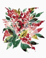 Zuty - Painting by Numbers - Winter Greenery and Pink Flowers (Alexandria Gilbert), 80X100 Cm, Canva - Painting by Numbers