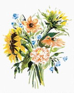 Zuty - Painting by Numbers - Bouquet of Wild Flowers and Sunflowers (Alexandria Gilbert), 80X100 Cm, - Painting by Numbers