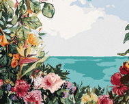 Zuty - Painting by Numbers - Flowers by the Sea (Alexandria Gilbert), 40X50 Cm, Canvas+Frame - Painting by Numbers
