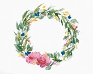 Zuty - Painting by Numbers - Winter Wreath of Peonies (Alexandria Gilbert), 40X50 Cm, Canvas+Frame - Painting by Numbers