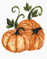 Zuty - Painting by Numbers - Orange Pumpkins (Alexandria Gilbert), 80X100 Cm, Canvas - Painting by Numbers