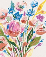 Zuty - Painting by Numbers - Bouquet of Pink and Blue Flowers (Alexandria Gilbert), 80X100 Cm, Canva - Painting by Numbers