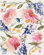 Zuty - Painting By Numbers - Pink And Purple Flowers Between Leaves (Alexandria Gilbert), 80X100 Cm, - Painting by Numbers