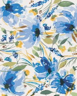 Zuty - Painting by Numbers - Blue Flowers Between Leaves (Alexandria Gilbert), 80X100 Cm, Canvas+Fra - Painting by Numbers