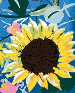 Zuty - Painting by Numbers - Sunflowers and Leaves (Alexandria Gilbert), 80X100 Cm, Canvas - Painting by Numbers