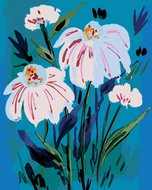 Zuty - Painting by Numbers - White Flowers of Tassels (Alexandria Gilbert), 80X100 Cm, Canvas+Frame - Painting by Numbers