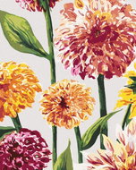 Zuty - Painting by Numbers - Pink and Orange Flowers (Alexandria Gilbert), 40X50 Cm, Canvas+Frame - Painting by Numbers