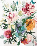 Zuty - Painting by Numbers - Multicoloured Flowers Between Leaves (Alexandria Gilbert), 80X100 Cm, C - Painting by Numbers