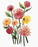 Zuty - Painting by Numbers - Yellow and Pink Flowers of George (Alexandria Gilbert), 40X50 Cm, Canva - Painting by Numbers