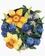 Zuty - Painting by Numbers - Yellow and Blue Daffodils (Alexandria Gilbert), 40X50 Cm, Canvas+Frame - Painting by Numbers