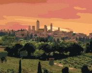 Zuty - Painting by Numbers - City And Sunset, Italy (Ted Davis), 80X100 Cm, Canvas - Painting by Numbers