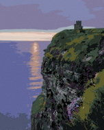 Zuty - Painting by Numbers - Sunset Behind the Watchtower (Ted Davis), 80X100 Cm, Canvas - Painting by Numbers