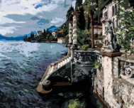 Zuty - Painting by Numbers - Villa by the Sea, Italy (Ted Davis), 40X50 Cm, Canvas - Painting by Numbers