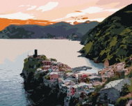 Zuty - Painting by Numbers - City by the Sea, Italy (Ted Davis), 40X50 Cm, Canvas+Frame - Painting by Numbers