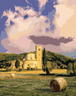 Zuty - Painting by Numbers - Monastery of Sant Antimo, Italy (Ted Davis), 80X100 Cm, Canvas - Painting by Numbers