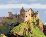 Zuty - Painting by Numbers - Ruins And Sea, Ireland (Ted Davis), 40X50 Cm, Canvas+Frame - Painting by Numbers