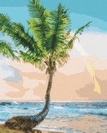 Zuty - Painting by Numbers - Palm Tree on the Coast (Ted Davis), 80X100 Cm, Canvas - Painting by Numbers