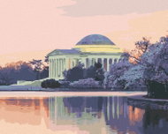Zuty - Painting By Numbers - Jefferson Memorial, Usa (Ted Davis), 80X100 Cm, Canvas - Painting by Numbers