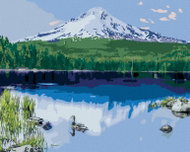 Zuty - Painting by Numbers - Lake And Snowy Mountain (Ted Davis), 40X50 Cm, Canvas - Painting by Numbers